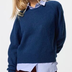 Uniqlo Men/Women Pigeon Blue 3D Soufflé Yarn Sweater